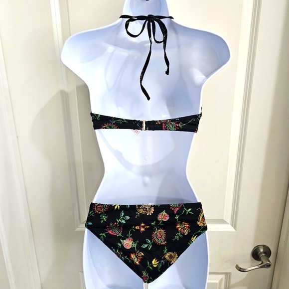 Victoria’s Secret ✦ Embroidered Floral Bikini Set ✦ Triangle Halter Top + Beaded - Picture 7 of 16